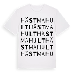Hästmahult ordlek t-shirt – ekologisk bomull t-shirt från Pinshirt