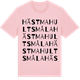 Pink Cotton t-shirt med Hästmahultsmåla ordlek t-shirt