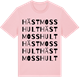 Pink Cotton t-shirt med Hästmosshult ordlek t-shirt