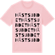 Pink Cotton t-shirt med Hästsundet ordlek t-shirt