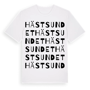 Hästsundet ordlek t-shirt – ekologisk bomull t-shirt från Pinshirt
