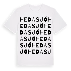 Hedasjö ordlek t-shirt – ekologisk bomull t-shirt från Pinshirt