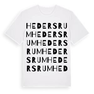 Hedersrum ordlek t-shirt – ekologisk bomull t-shirt från Pinshirt