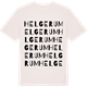 Vintage White t-shirt med Helgerum ordlek t-shirt