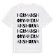 White t-shirt med Hermanshorva ordlek t-shirt