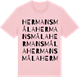 Pink Cotton t-shirt med Hermansmåla ordlek t-shirt