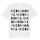White t-shirt med Hermansmåla ordlek t-shirt