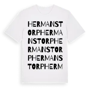 Hermanstorp ordlek t-shirt – ekologisk bomull t-shirt från Pinshirt
