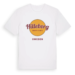 Hilleborg cirkel t-shirt – ekologisk bomull t-shirt från Pinshirt