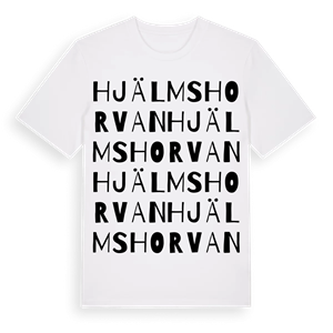 Hjälmshorvan ordlek t-shirt – ekologisk bomull t-shirt från Pinshirt