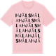 Pink Cotton t-shirt med Hjälsmåla ordlek t-shirt