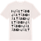 Vintage White t-shirt med Hjältäng ordlek t-shirt