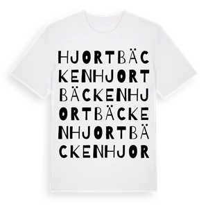 Hjortbäcken ordlek t-shirt – ekologisk bomull t-shirt från Pinshirt