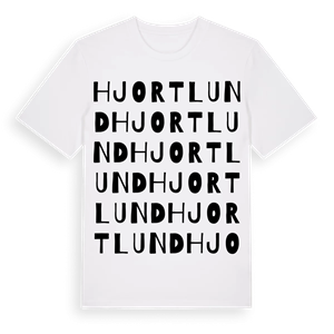 Hjortlund ordlek t-shirt – ekologisk bomull t-shirt från Pinshirt