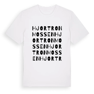 Hjortronmossen ordlek t-shirt – ekologisk bomull t-shirt från Pinshirt