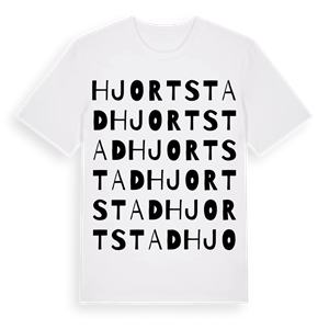 Hjortstad ordlek t-shirt – ekologisk bomull t-shirt från Pinshirt