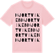 Pink Cotton t-shirt med Hjortviken ordlek t-shirt