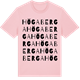 Pink Cotton t-shirt med Högaberga ordlek t-shirt