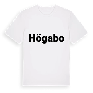 Högabo fetstil t-shirt – ekologisk bomull t-shirt från Pinshirt