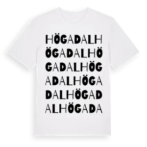 Högadal ordlek t-shirt – ekologisk bomull t-shirt från Pinshirt