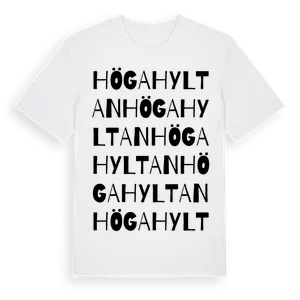 Högahyltan ordlek t-shirt – ekologisk bomull t-shirt från Pinshirt