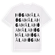 White t-shirt med Högamåla ordlek t-shirt