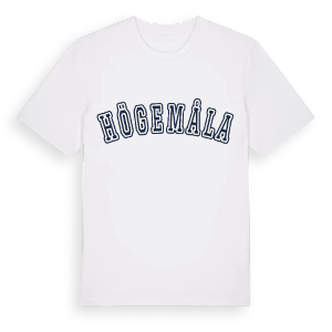 Högemåla college t-shirt – ekologisk bomull t-shirt från Pinshirt