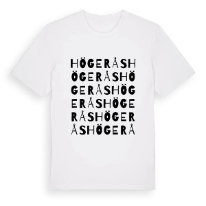 Högerås ordlek t-shirt – ekologisk bomull t-shirt från Pinshirt