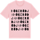 Pink Cotton t-shirt med Högerödja ordlek t-shirt