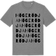 Mid Heather Gray t-shirt med Högerödja ordlek t-shirt