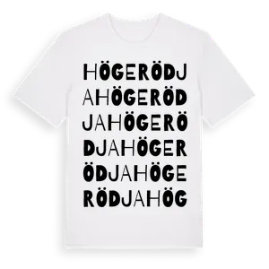 Högerödja ordlek t-shirt – ekologisk bomull t-shirt från Pinshirt