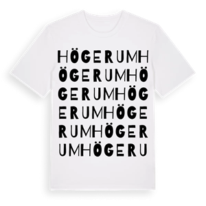 Högerum ordlek t-shirt – ekologisk bomull t-shirt från Pinshirt