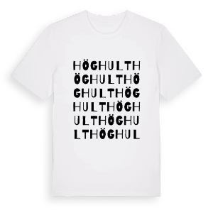 Höghult ordlek t-shirt – ekologisk bomull t-shirt från Pinshirt