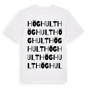 Höghult ordlek t-shirt – ekologisk bomull t-shirt från Pinshirt
