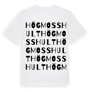 Högmosshult ordlek t-shirt – ekologisk bomull t-shirt från Pinshirt
