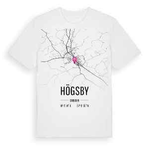 Högsby karta t-shirt – ekologisk bomull t-shirt från Pinshirt
