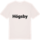 Vintage White t-shirt med Högsby fetstil t-shirt