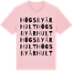 Pink Cotton t-shirt med Högsby Århult ordlek t-shirt
