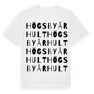 Högsby Århult ordlek t-shirt – ekologisk bomull t-shirt från Pinshirt