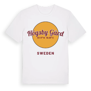 Högsby gård cirkel t-shirt – ekologisk bomull t-shirt från Pinshirt