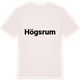 Vintage White t-shirt med Högsrum fetstil t-shirt