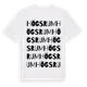 White t-shirt med Högsrum ordlek t-shirt