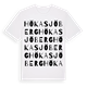 White t-shirt med Hökasjöberg ordlek t-shirt