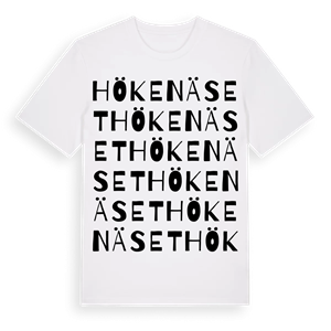 Hökenäset ordlek t-shirt – ekologisk bomull t-shirt från Pinshirt