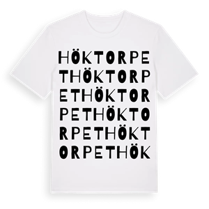 Höktorpet ordlek t-shirt – ekologisk bomull t-shirt från Pinshirt