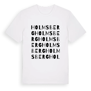 Holmsberg ordlek t-shirt – ekologisk bomull t-shirt från Pinshirt