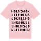 Pink Cotton t-shirt med Holmsjökull ordlek t-shirt