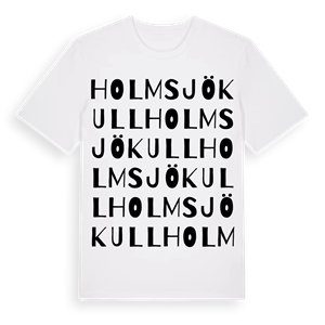 Holmsjökull ordlek t-shirt – ekologisk bomull t-shirt från Pinshirt