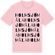 Pink Cotton t-shirt med Holmsjömåla ordlek t-shirt