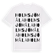 White t-shirt med Holmsjömåla ordlek t-shirt